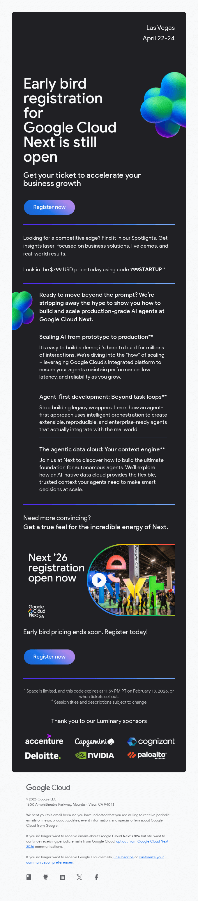 There’s more than one good reason to register for Next today