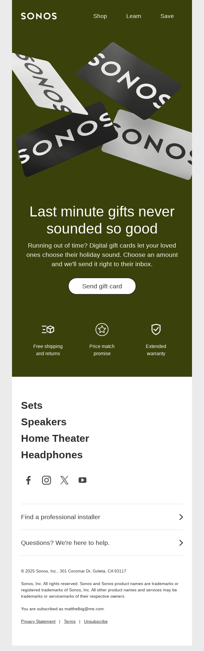There's still time to send a digital gift card