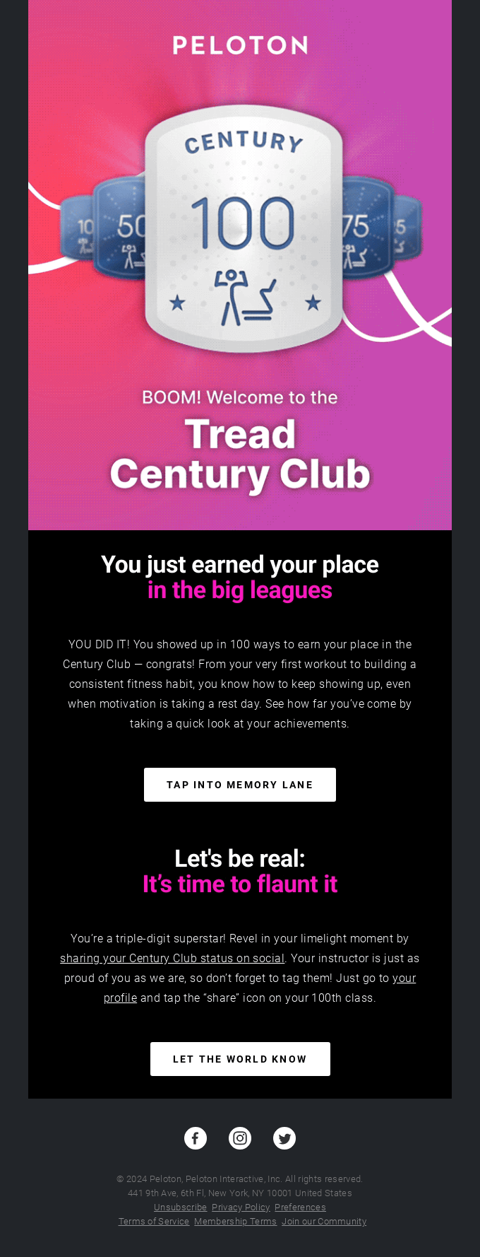 This is MAJOR: You just joined the Century Club