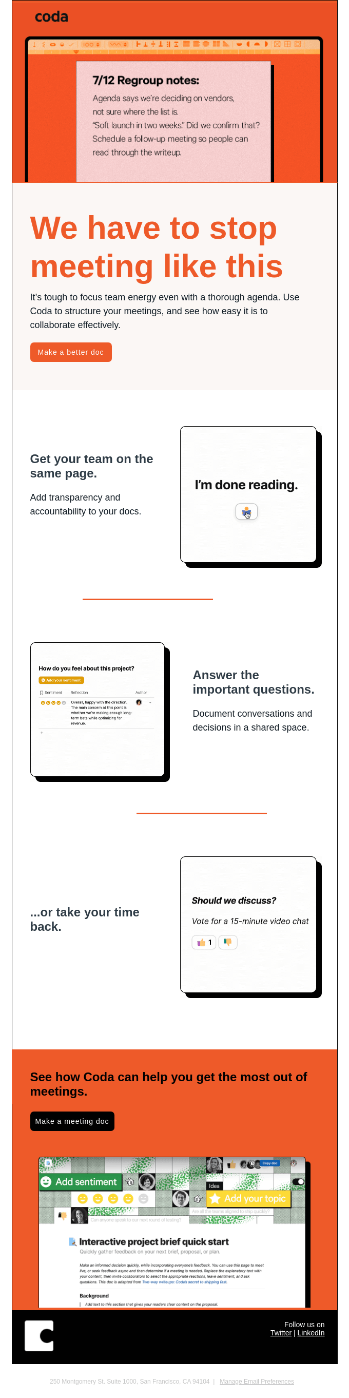 This is the end of pointless meetings.