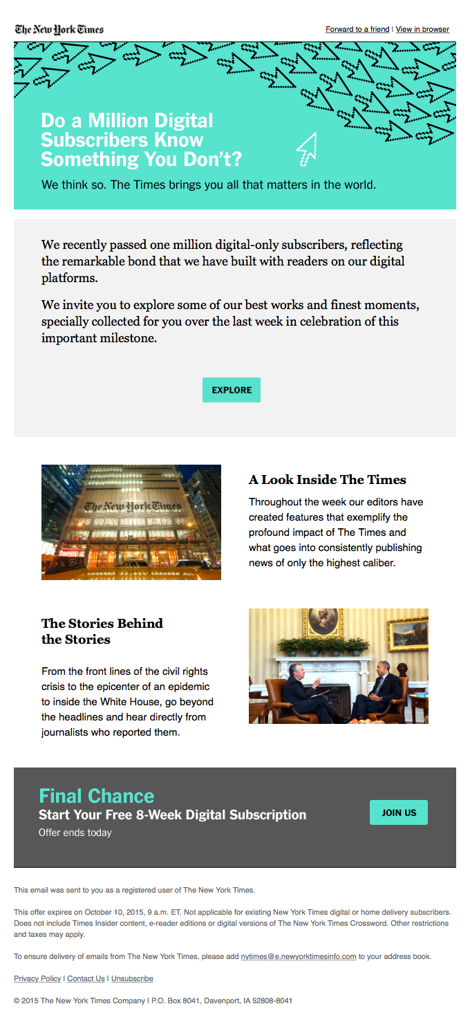 Time is Running Out to Be a Part of NYT’s 1 Million Digital Subscriber Milestone