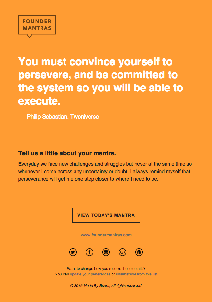 Today’s Founder Mantra – from Philip Sebastian