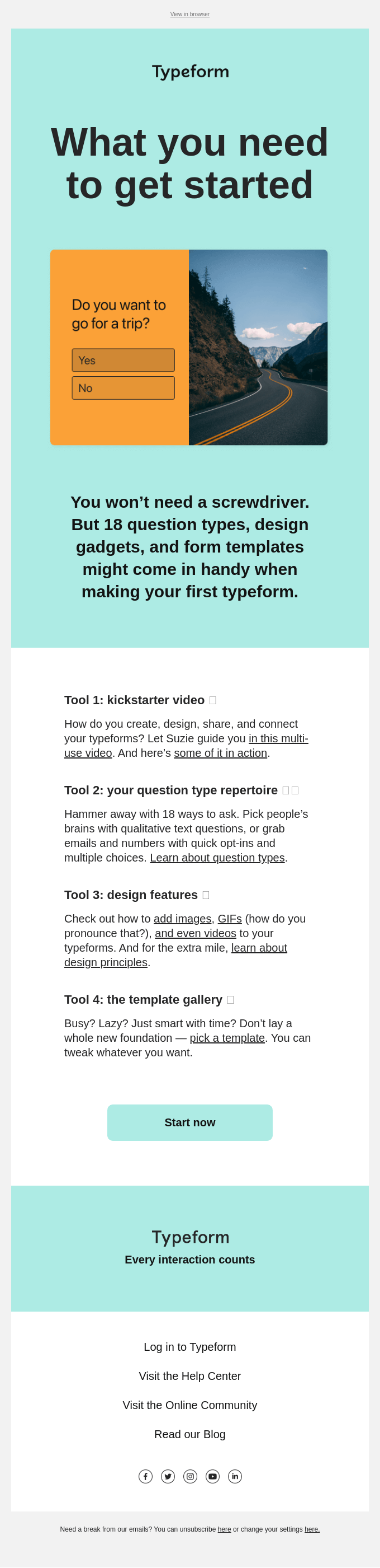 🧰  Toolbox time: getting started with Typeform