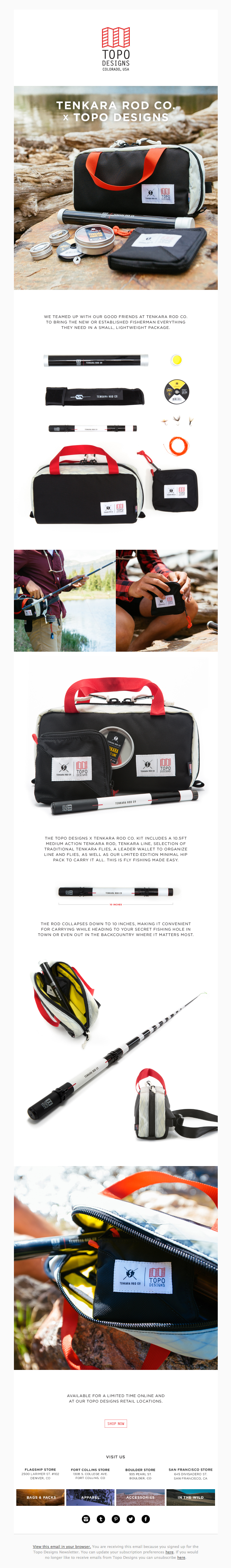 Topo Designs X Tenkara Rod Co.