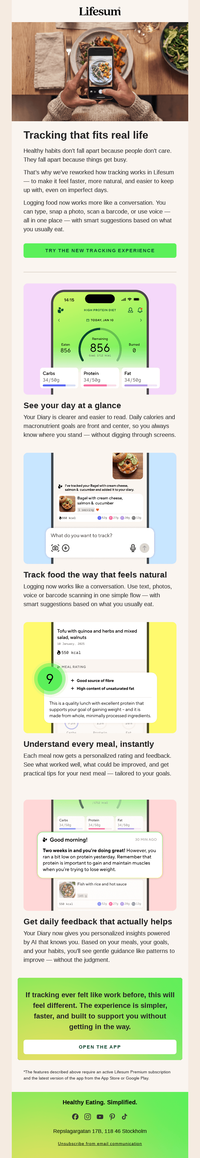 Tracking that fits real life