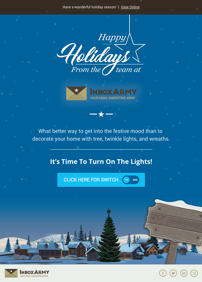 Turn On The Lights! Happy Holidays From InboxArmy