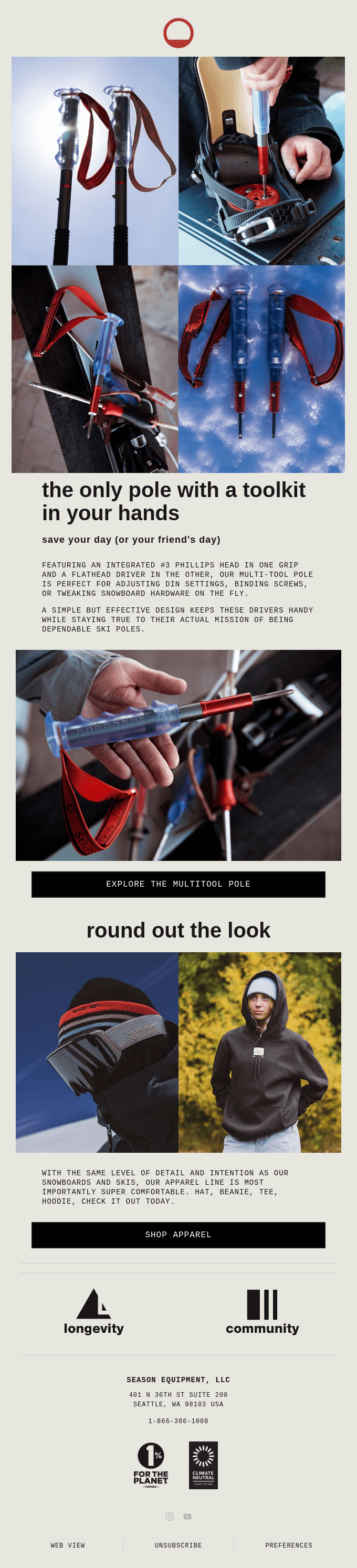 two poles. multi tools. ➕➖