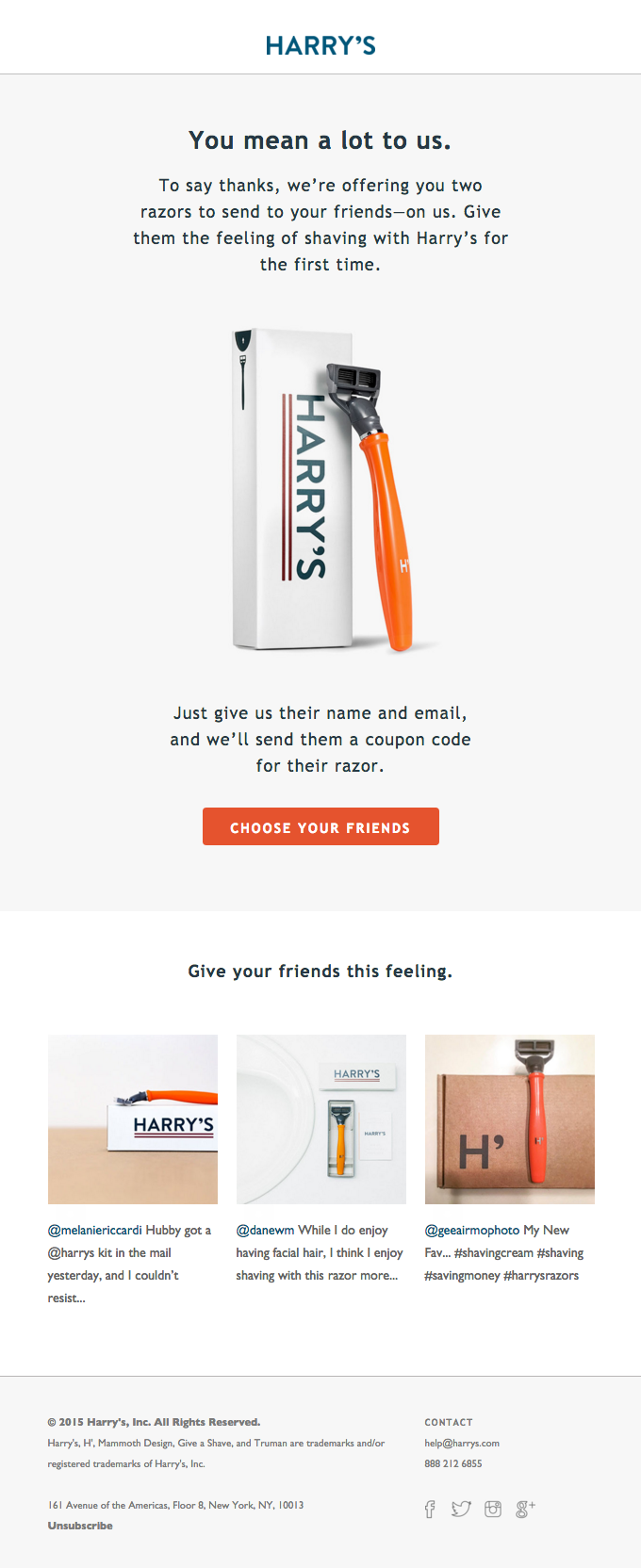 Two razors for your friends (on us)