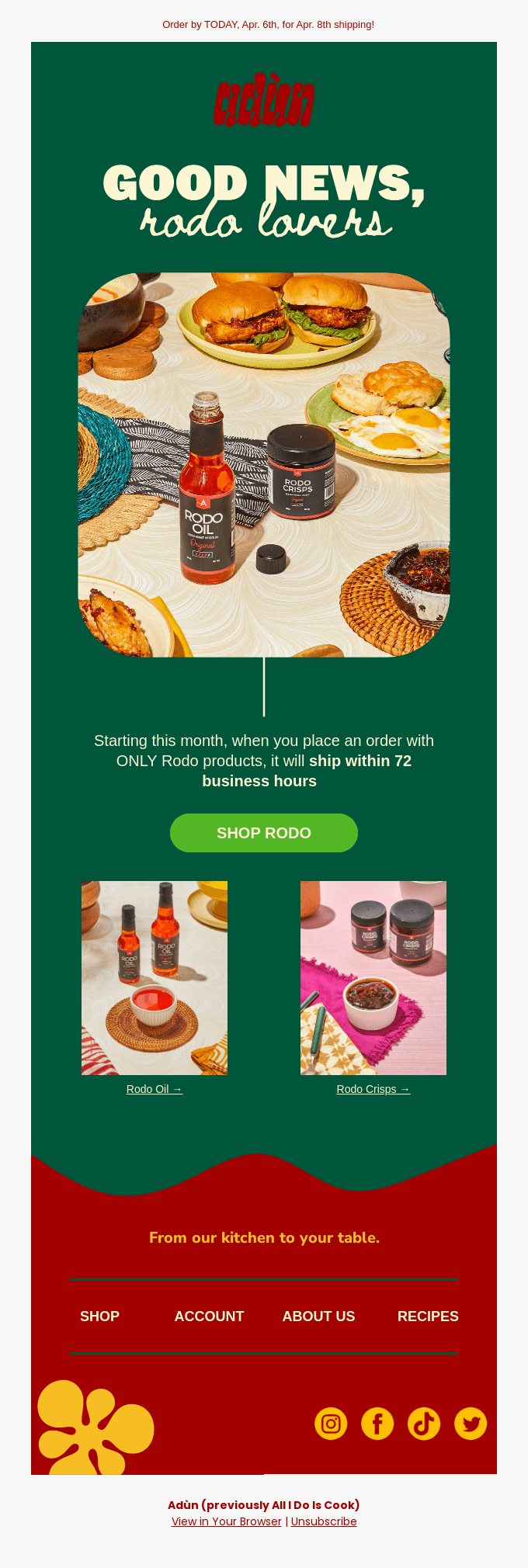 UPDATE 👀 Rodo Shipping Times