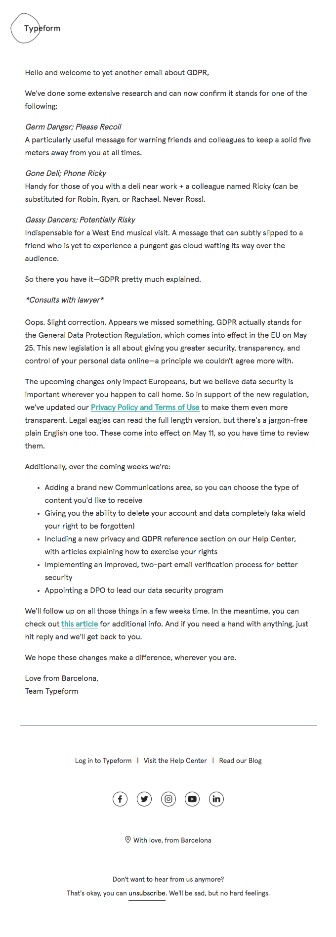 Updates to our Privacy Policy and your data