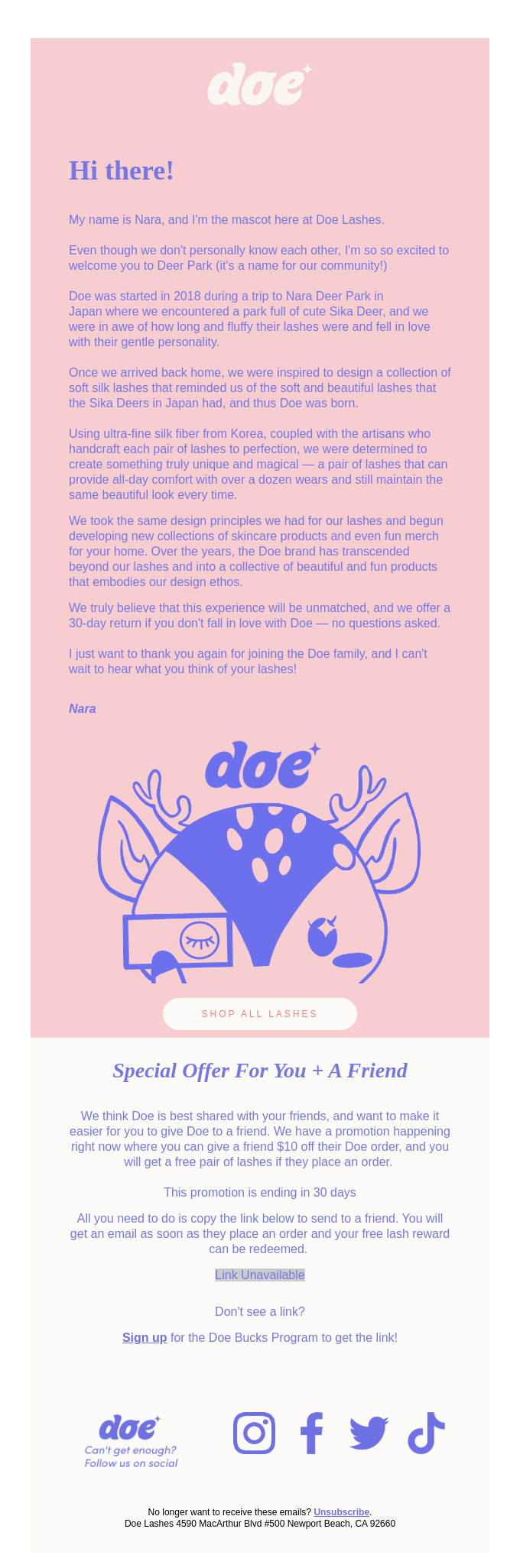 Want to give you a warm welcome!