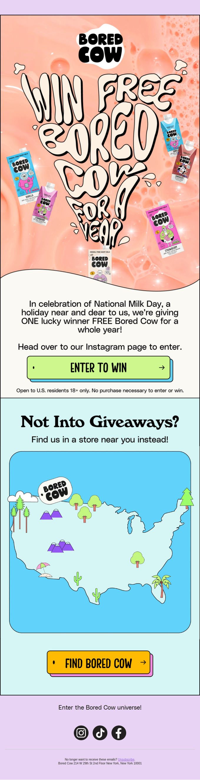 Want to win a free YEAR of milk?