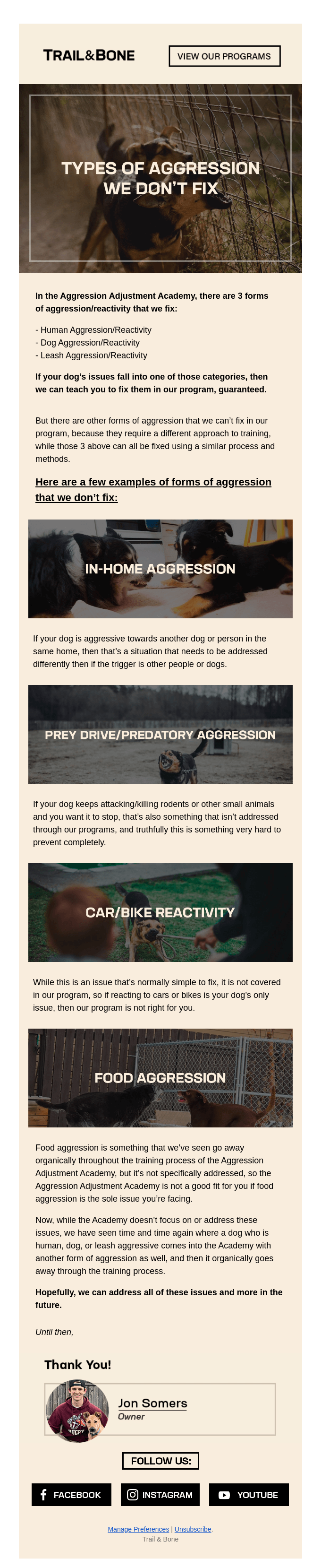 We can’t fix every case of aggression...