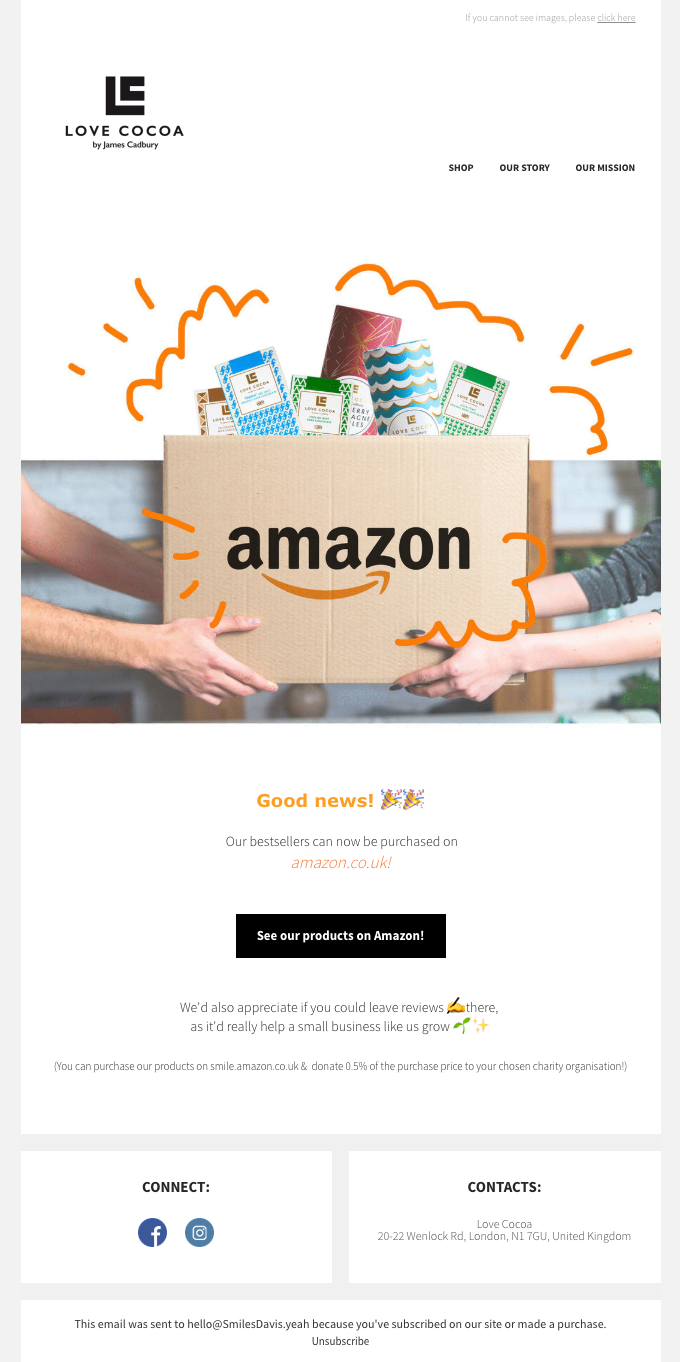 🚛 🍫We're now on Amazon.co.uk!🙌