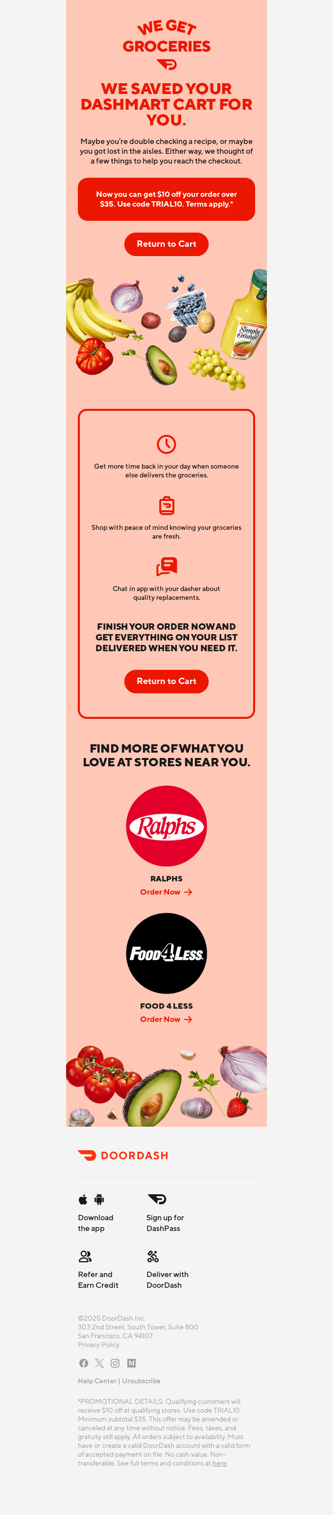 We saved this DashMart cart for you.