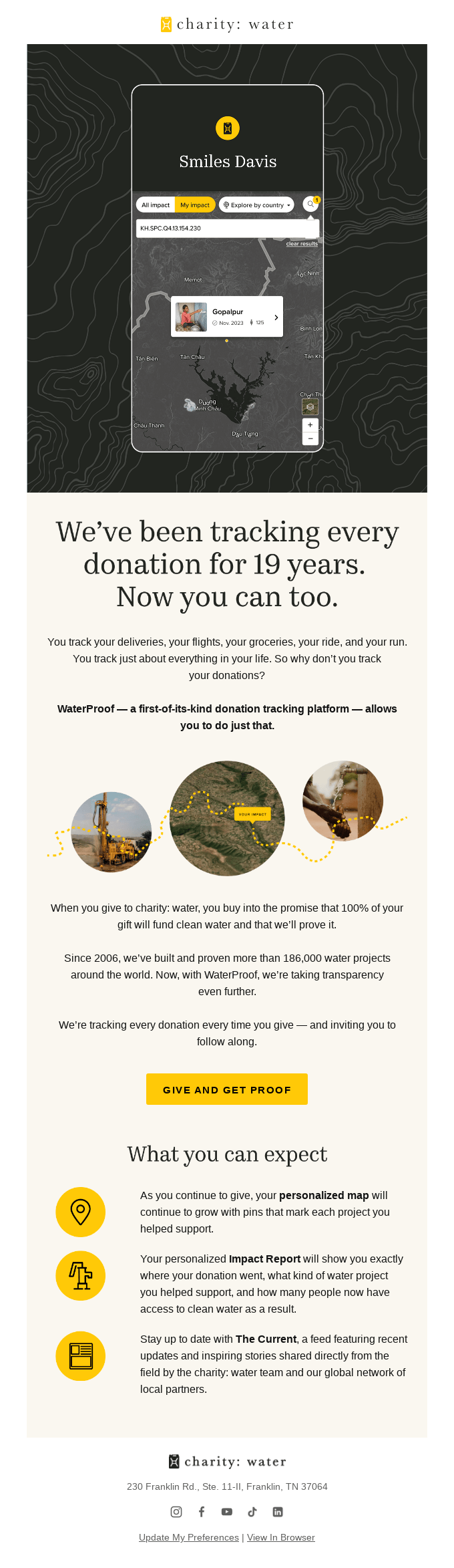 We track every donation. Now you can too.