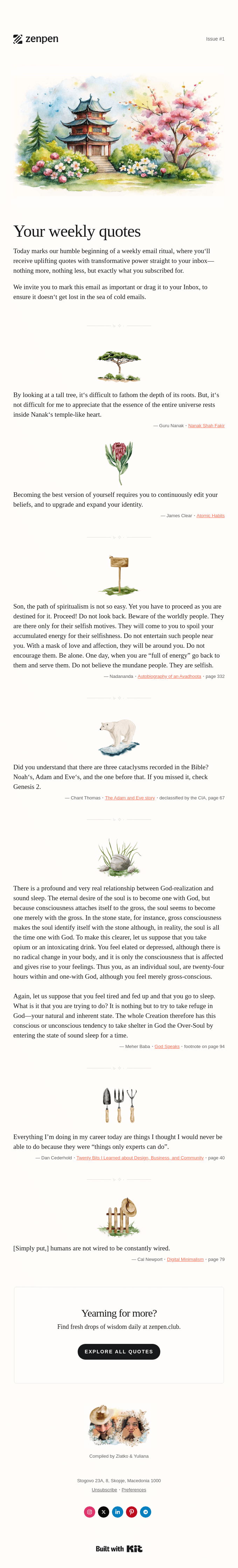 Weekly drops of wisdom