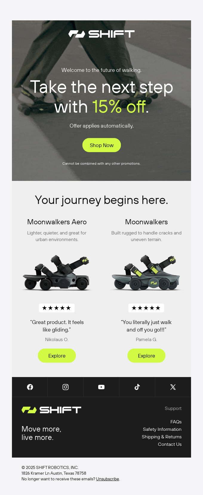 Welcome: Here’s your 15% off