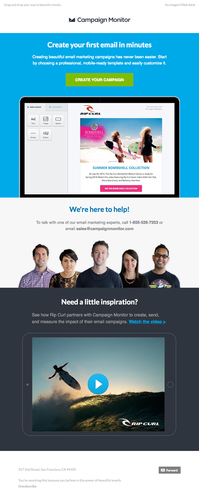 Welcome Series: Create your first email