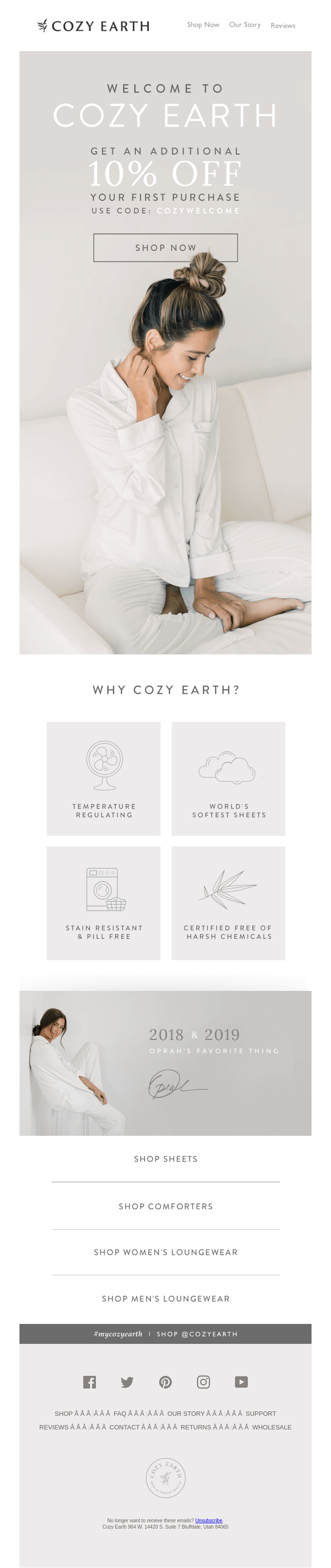 Welcome to Cozy Earth!