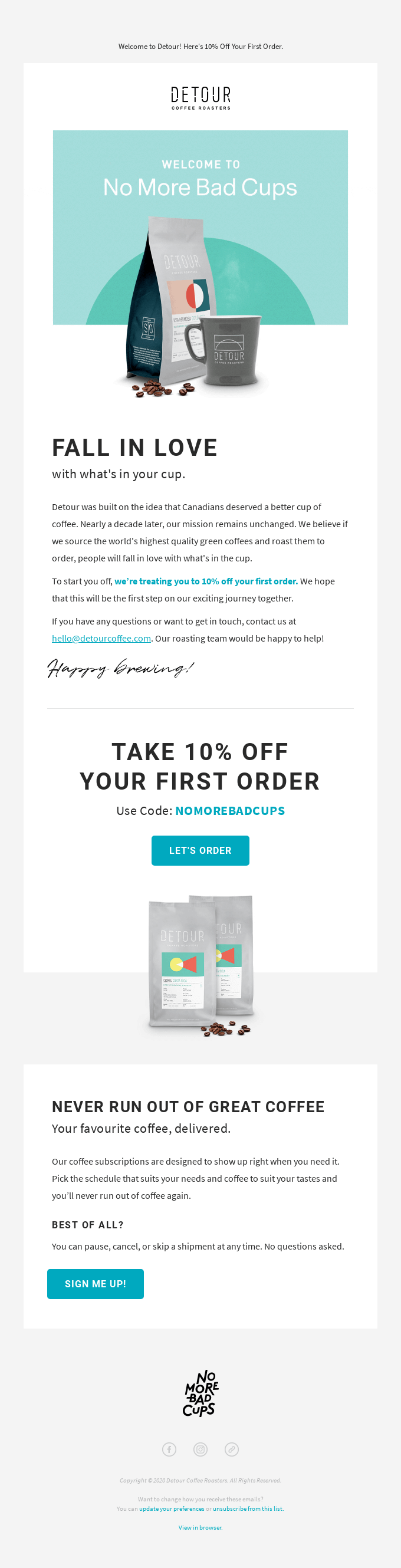 Welcome to Detour! Here's 10% off your first order