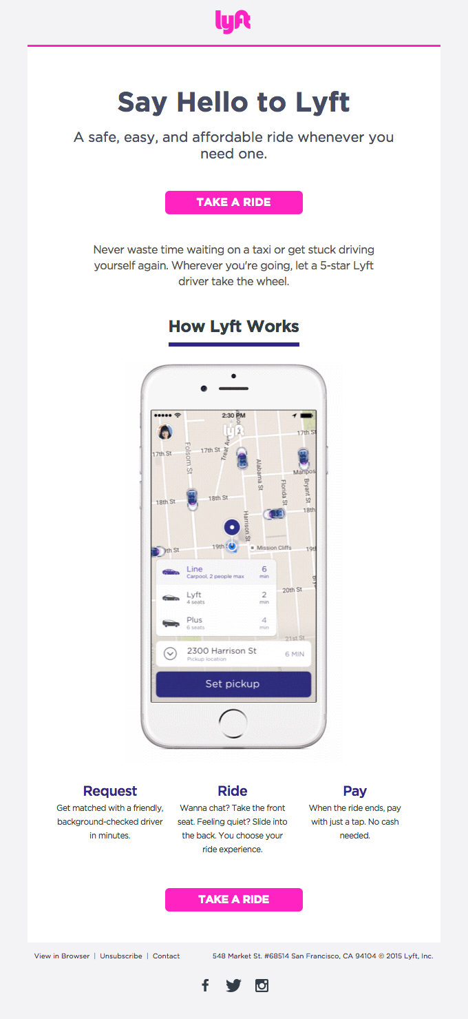 Welcome to Lyft. Let’s hit the road!
