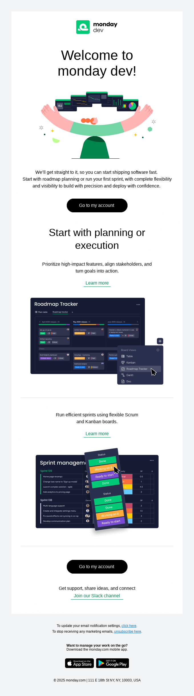 Welcome to monday dev
