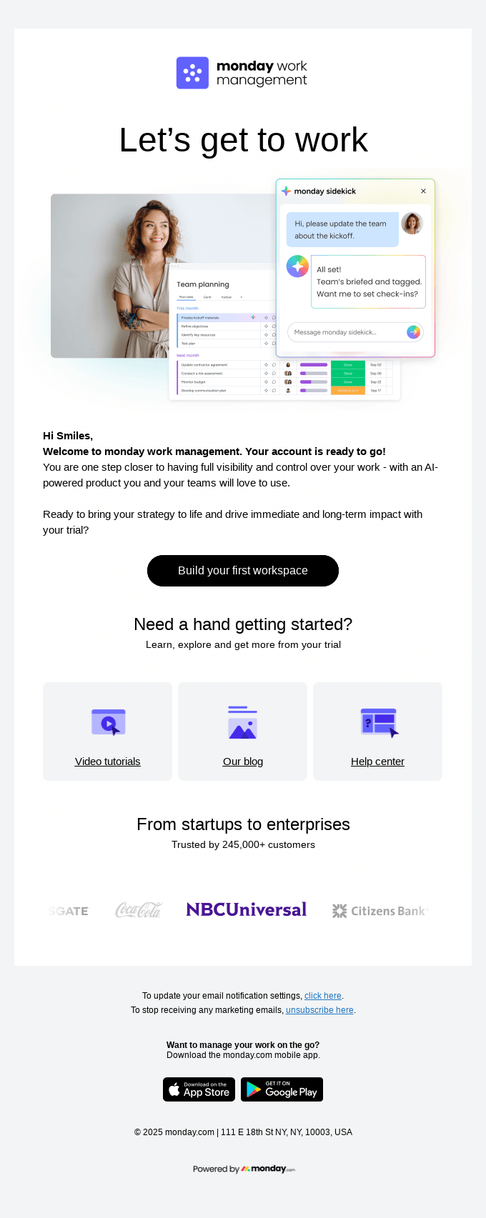 Welcome to monday work management
