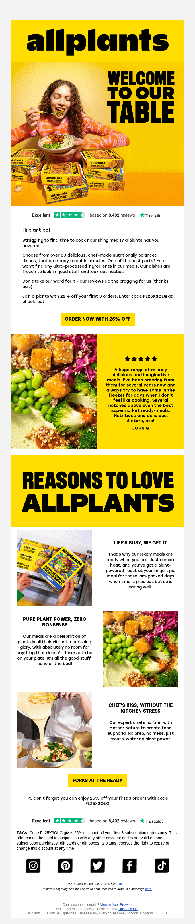 Welcome to our table