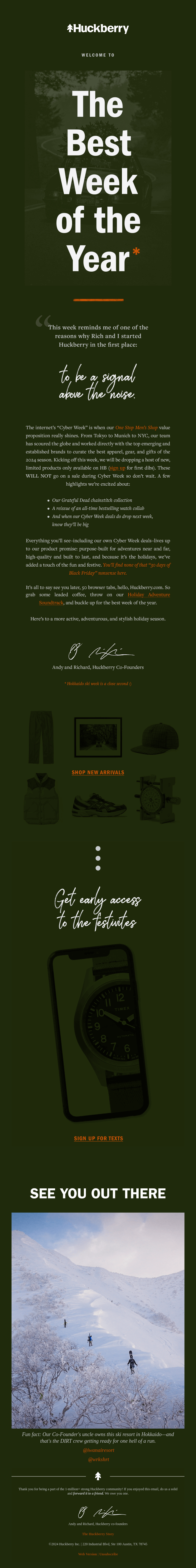 Welcome to the Best Week of the Year*