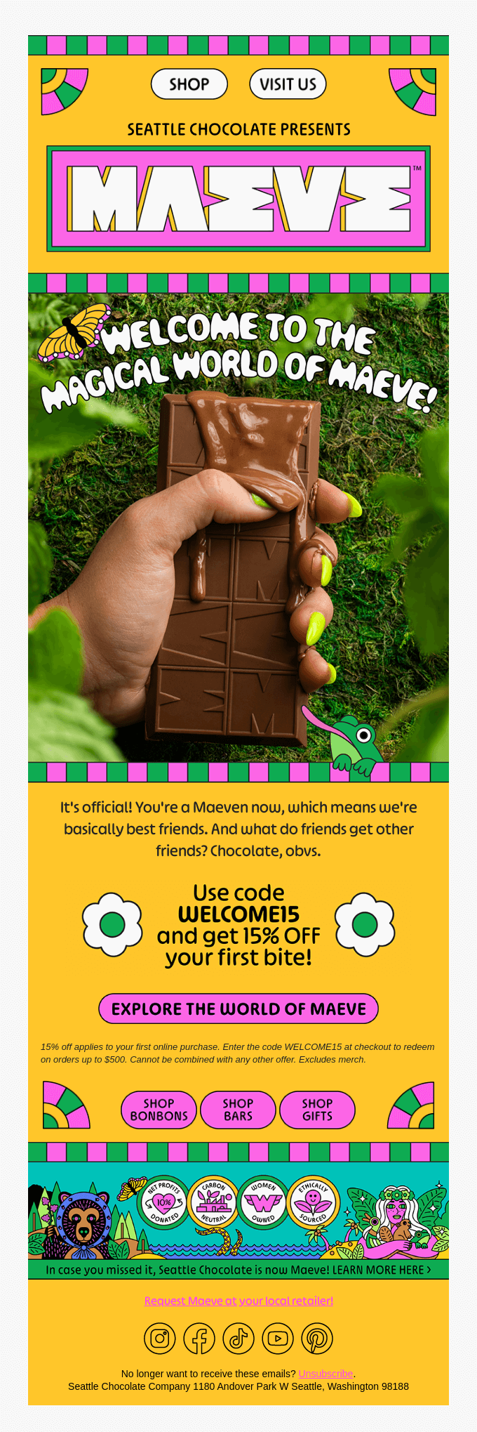 Welcome to the chocolate club. 🍫