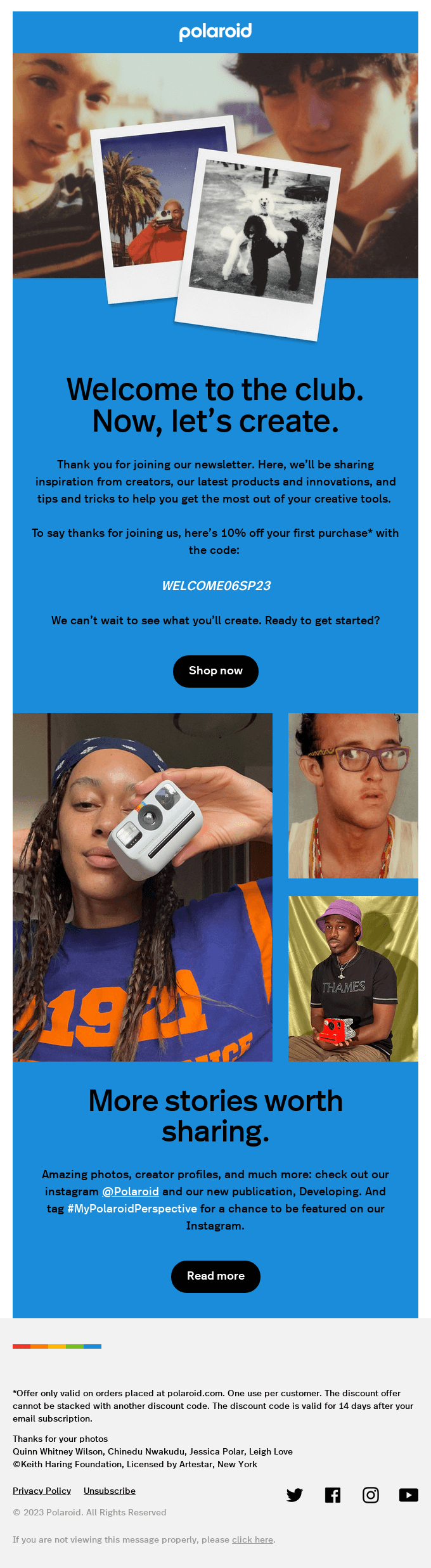 Welcome to the Polaroid newsletter