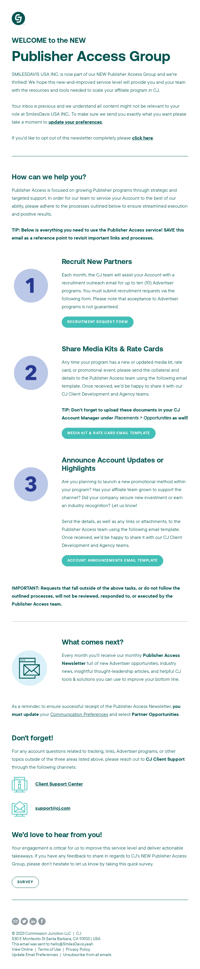 Welcome to the Publisher Access Group!