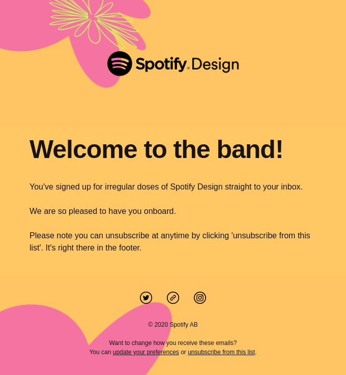 Welcome to the Spotify Design mailing list