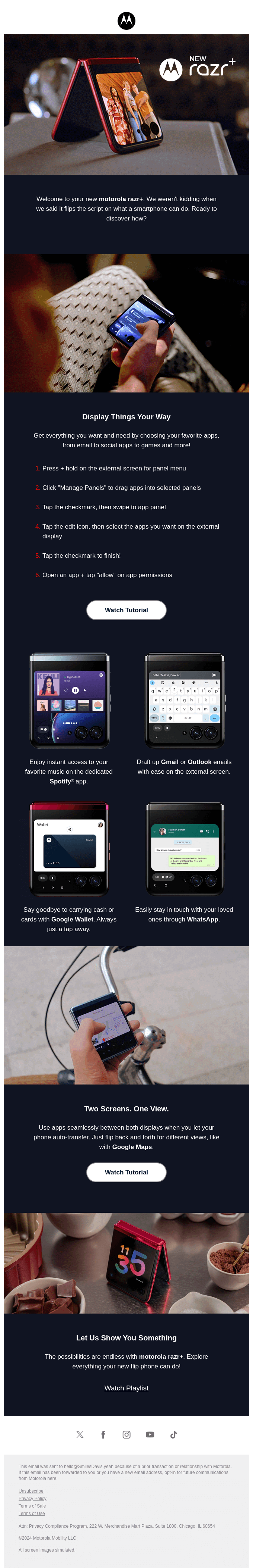 Welcome to your new motorola razr+