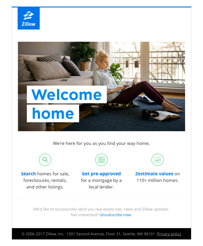 Welcome to Zillow – We’re Glad You’re Here!