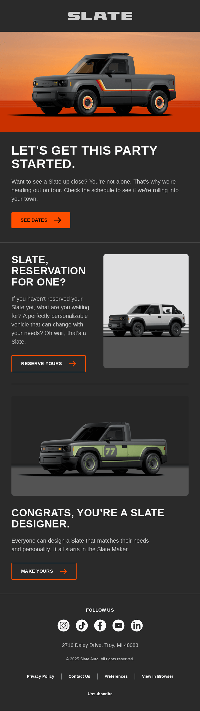 We're coming to you! See you soon.