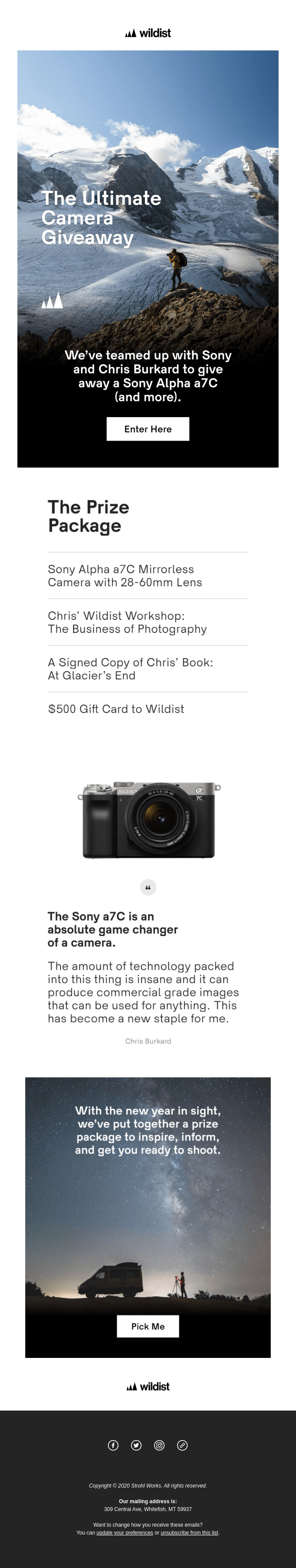 We’re giving away a Sony camera...