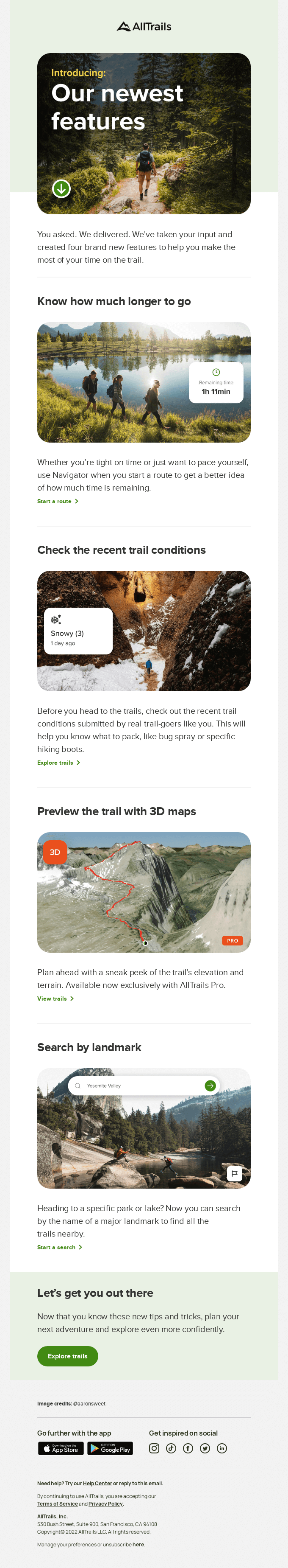We’ve added new features to make trail time even better!