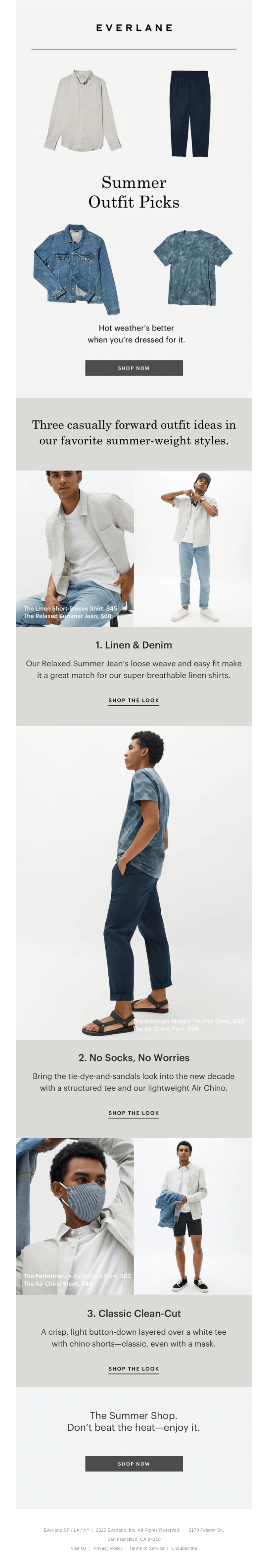 What We’re Wearing Now from Everlane - Desktop Email View | Really Good