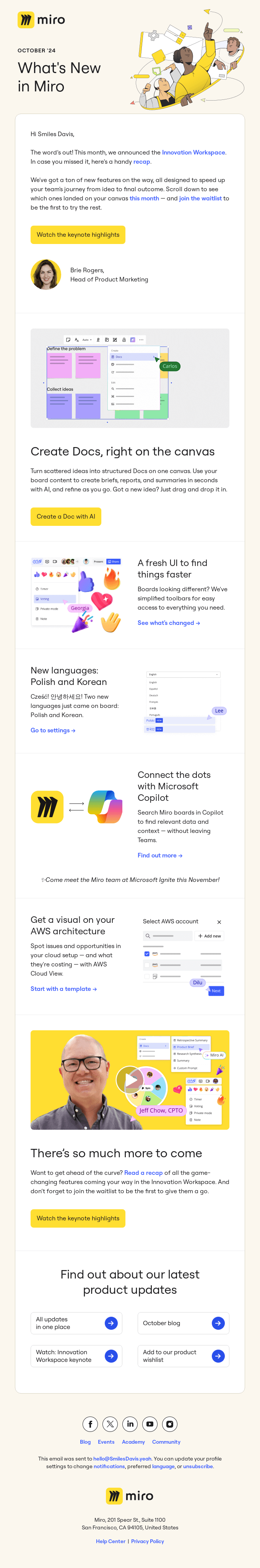 What’s New: Docs just came on board