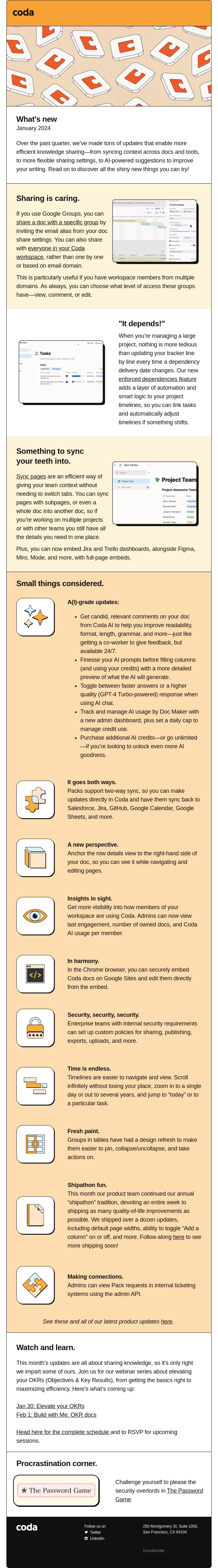 What’s new: January 2024