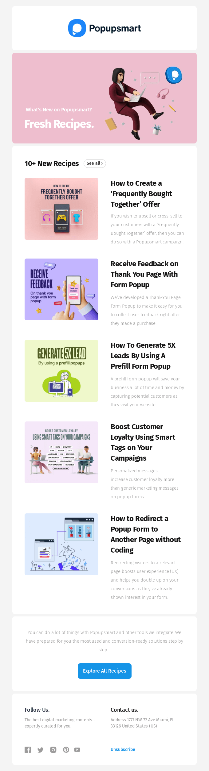 What's New on Popupsmart? Fresh Recipes To Increase Sales & Customer Engagement!