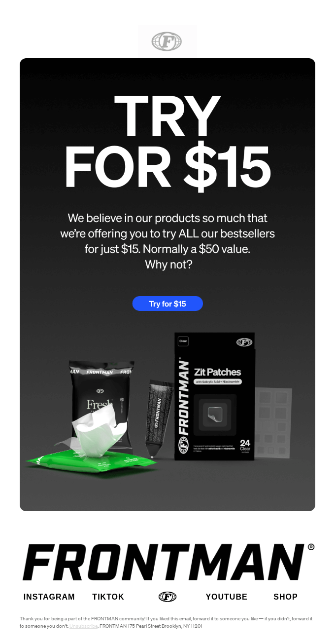 Why not? $15 to start your skincare journey