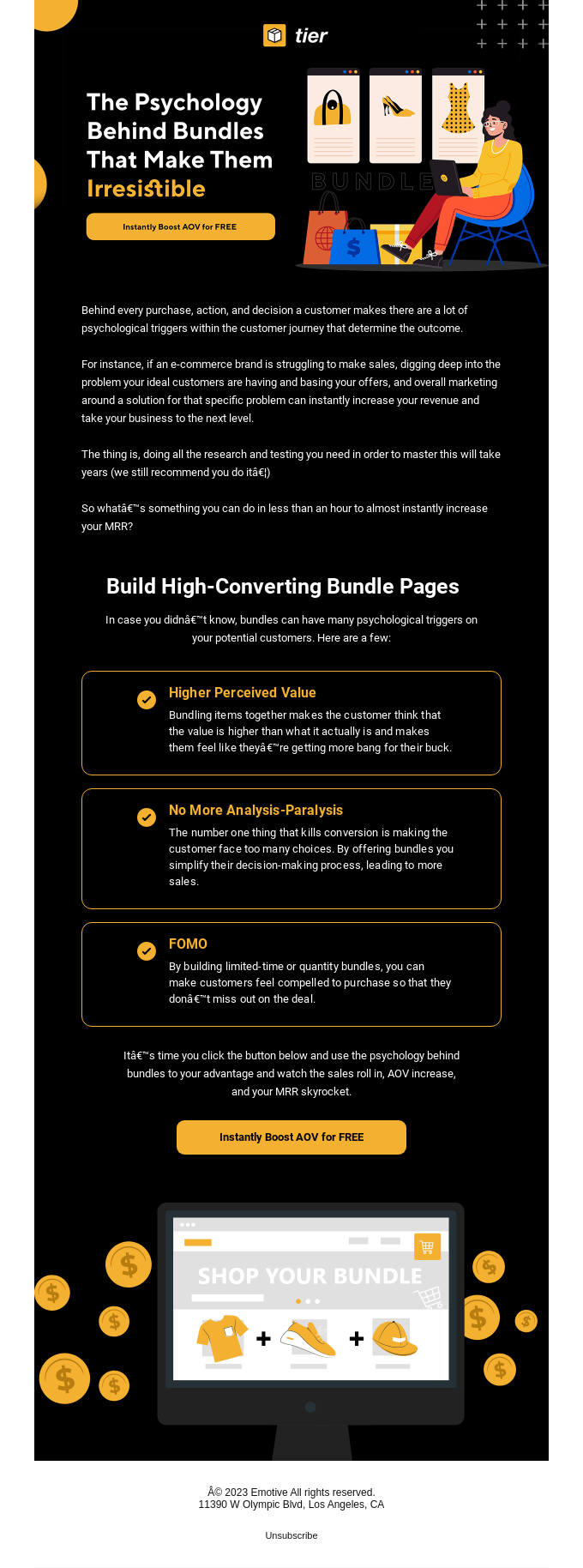 Why offer bundles in ecom? To instantly double your AOV...