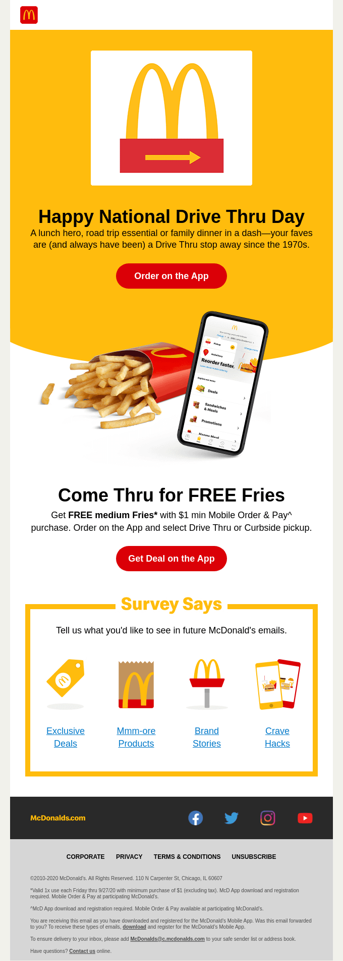 McDonald's use subliminal message in their email campaign