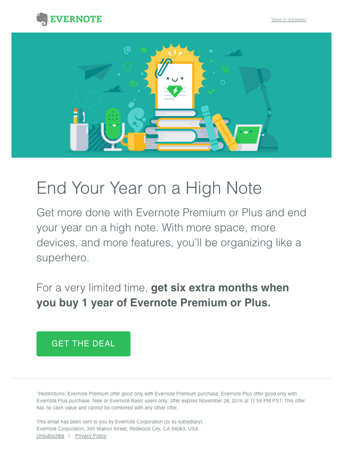 Year-end offer: Buy 1 year, get 6 extra months