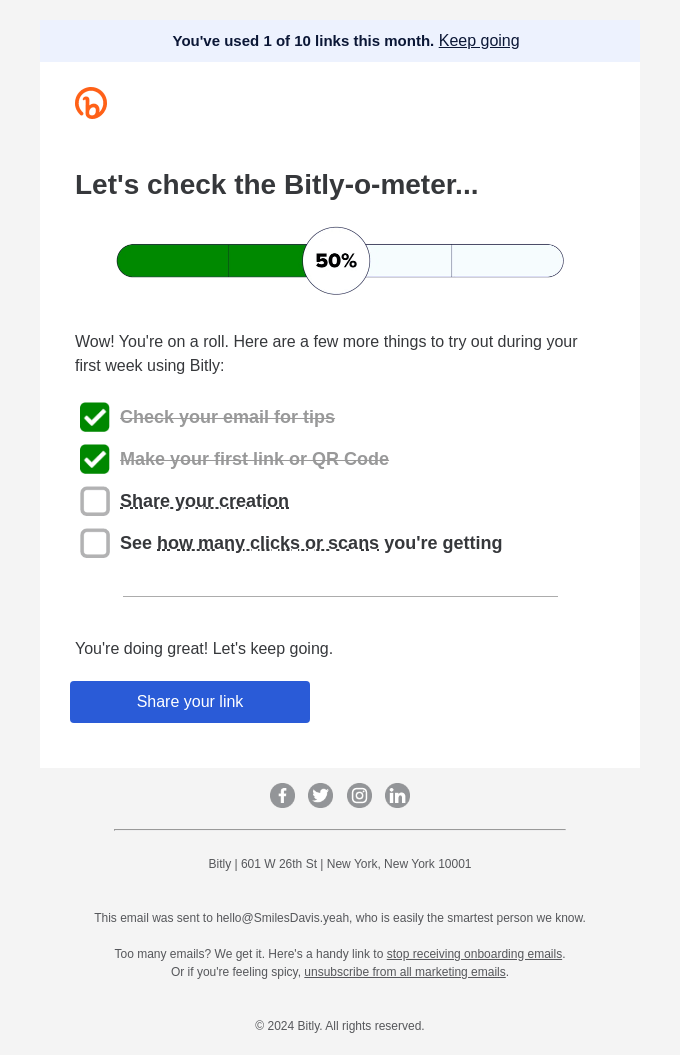 You did it! You leveled up.