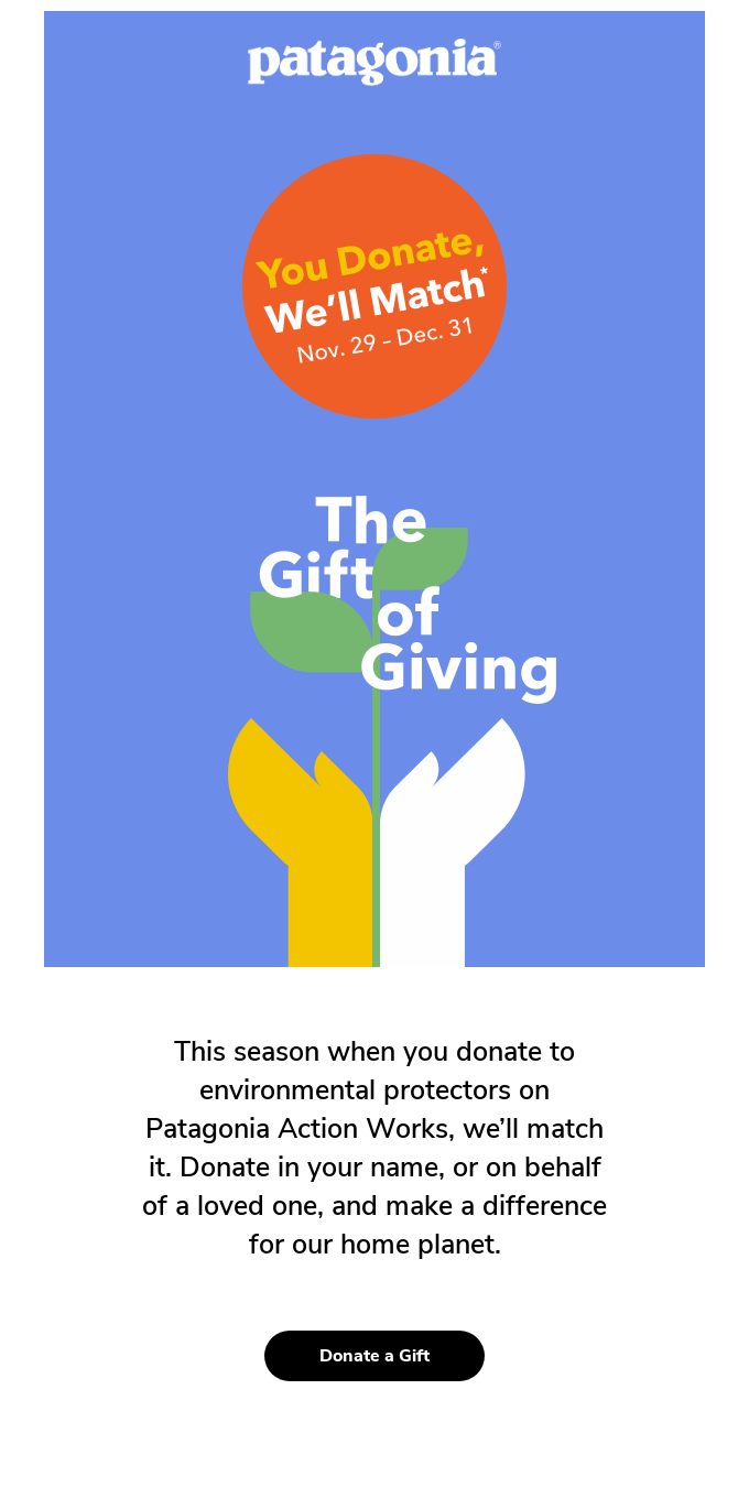 You donate, we'll match