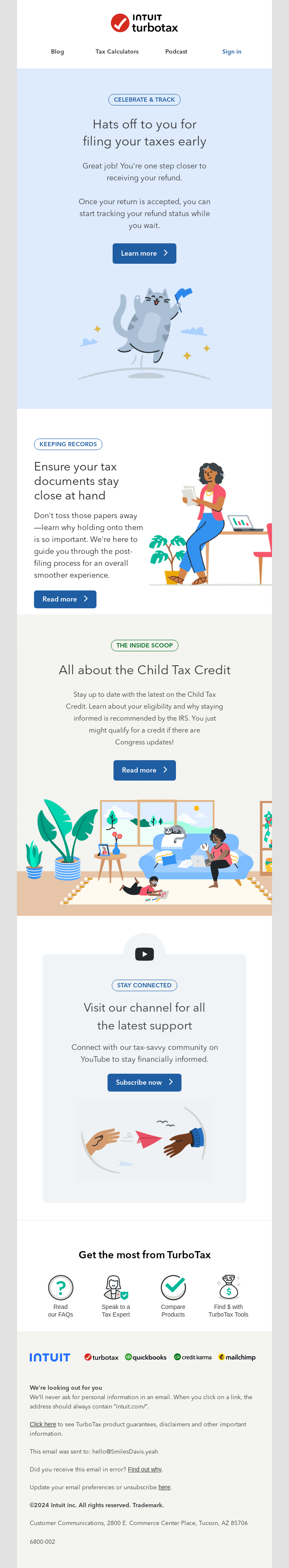 You filed your taxes, so what's next? from TurboTax - Desktop Email ...